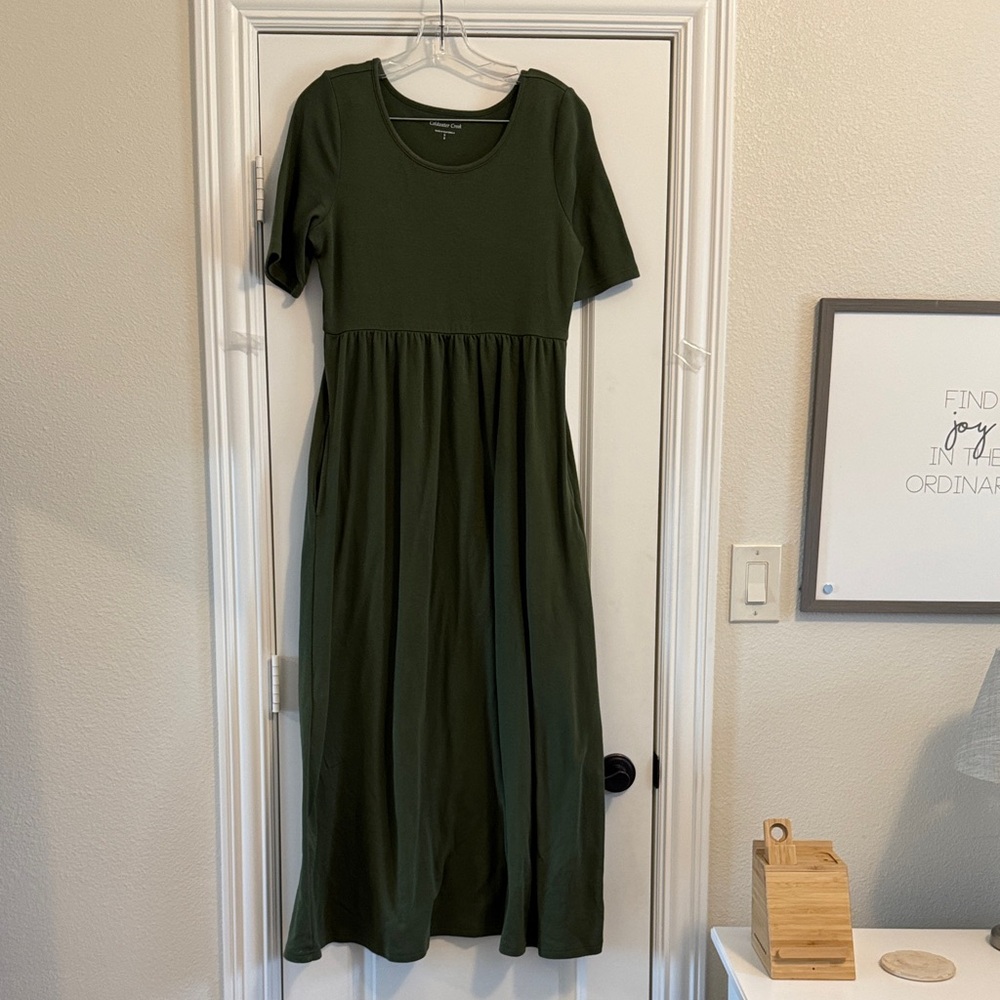 Coldwater Creek Dark Green Maxi Dress
